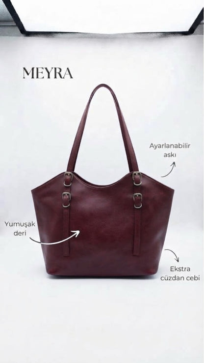 Heyyu Meyra Bordo El&Kol Çanta