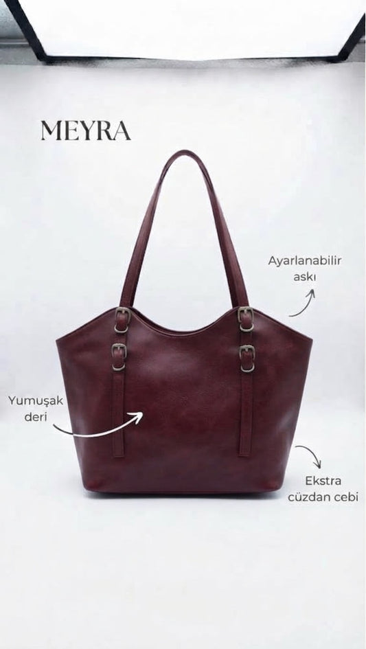 Heyyu Meyra Bordo El&Kol Çanta